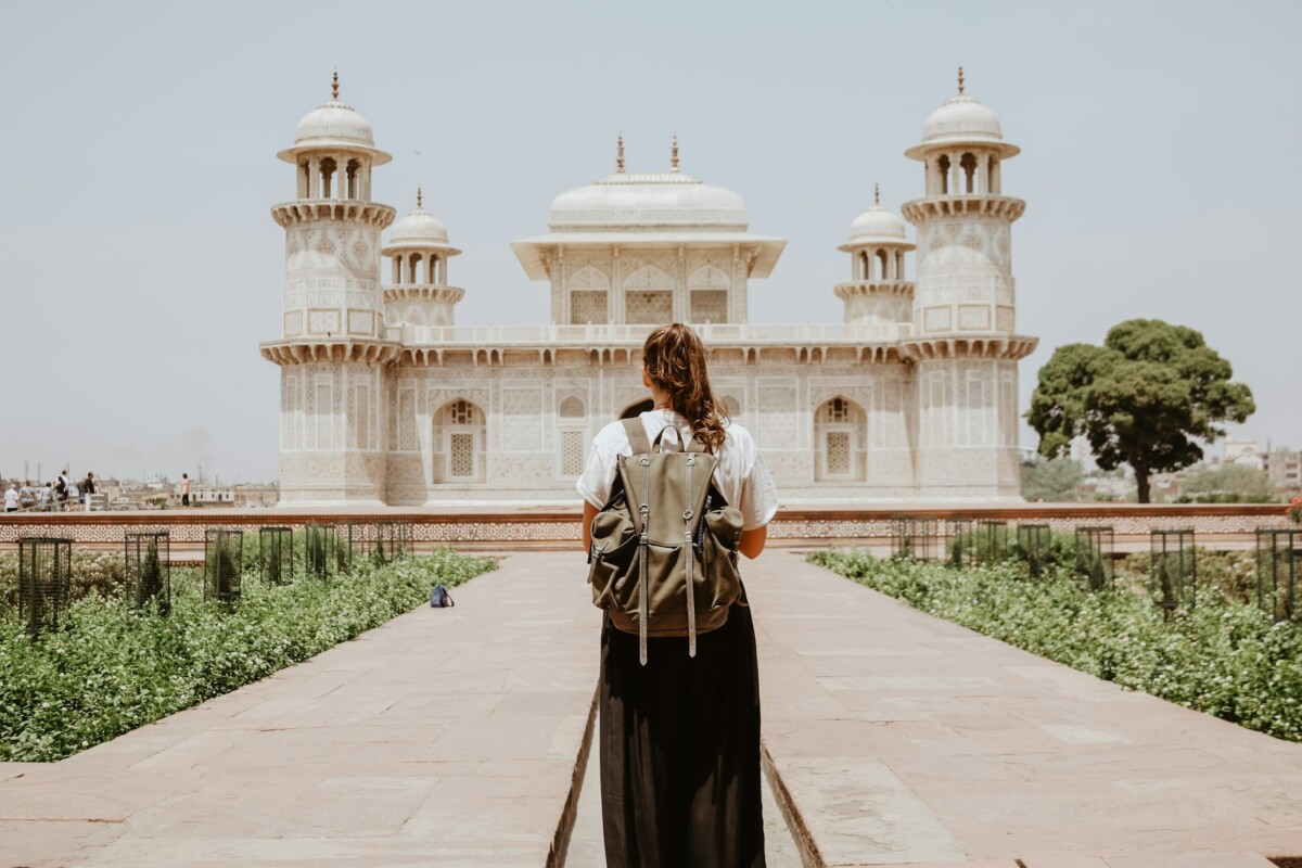 a woman solo travelling to India